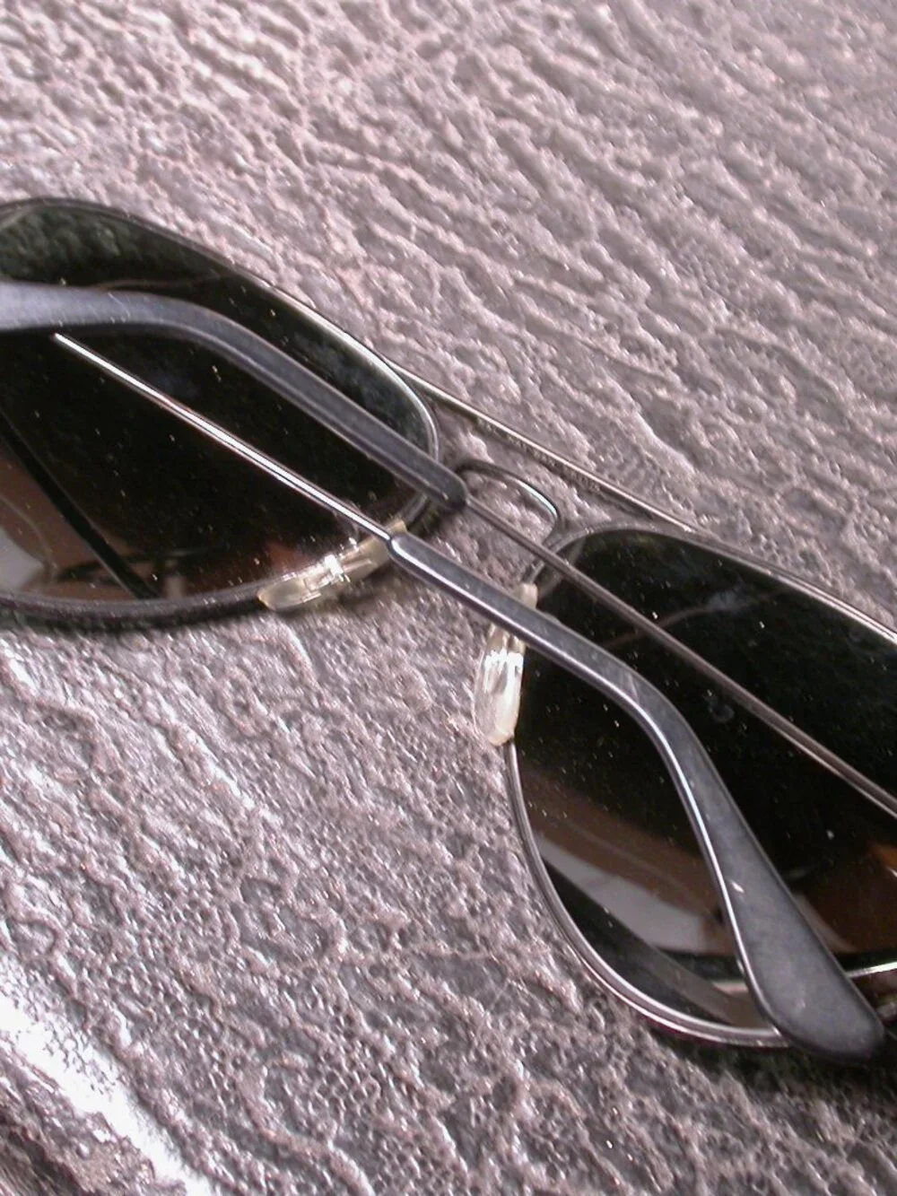 Ray Ban Black Metal Aviator Shades Sunglasses Made in USA FRAME ONLY
